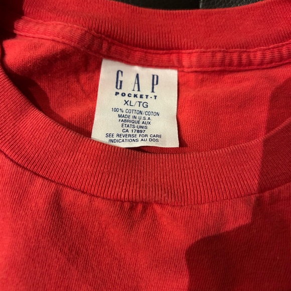 GAP 90’s “Pocket-T” Collection Red Boxy Fit Shirt - Picture 2 of 3